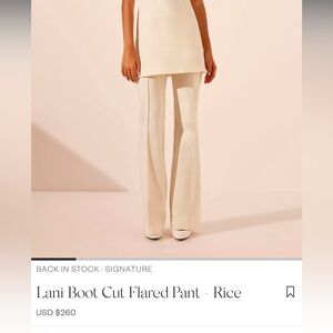 Shona Joy Lani Boot Cut Flared Pants - Rice